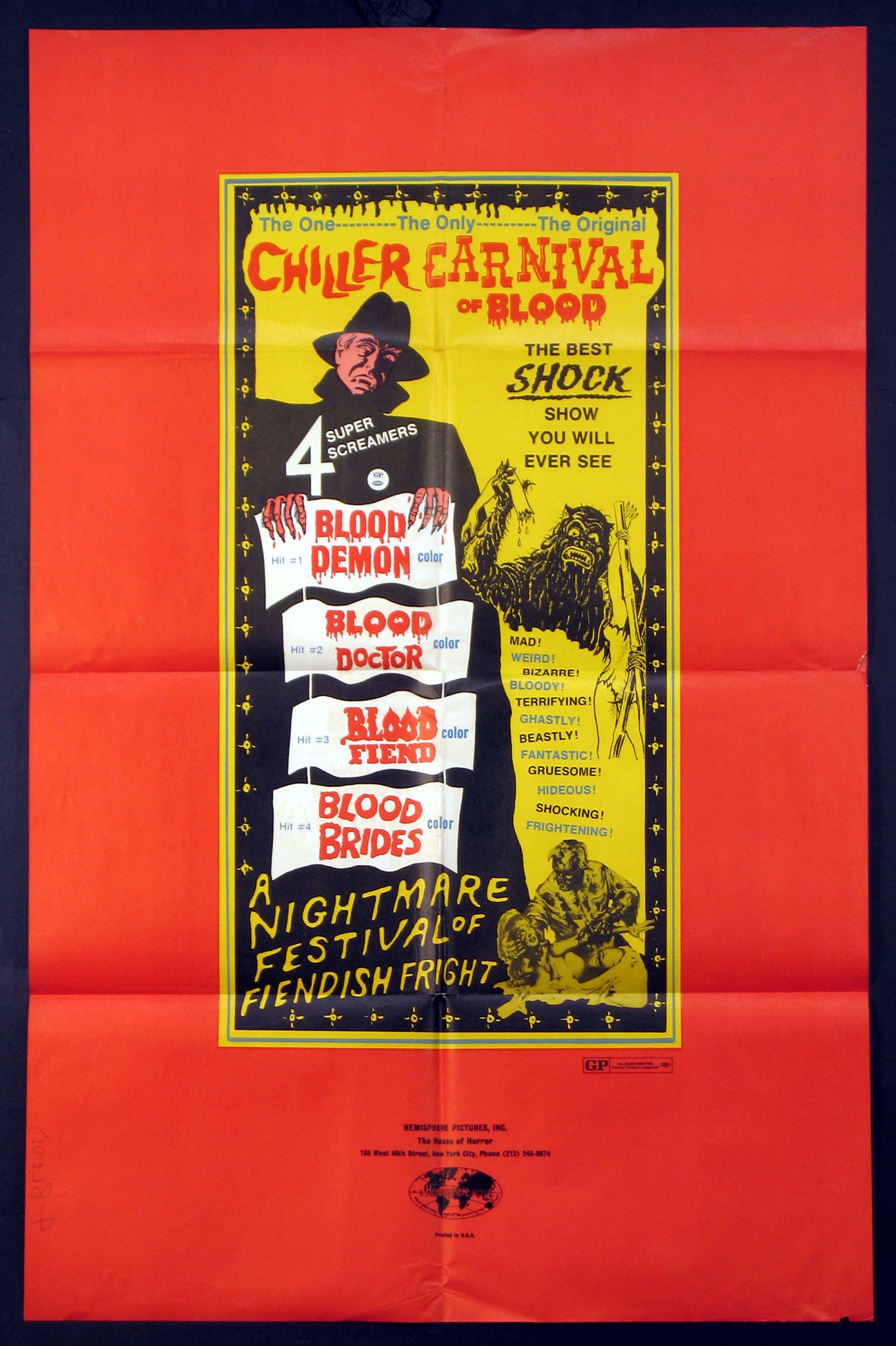 CHILLER CARNIVAL OF BLOOD @ FilmPosters.com