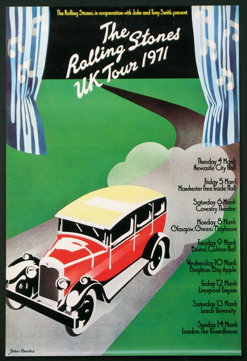 ROLLING STONES VINTAGE 1971 UK TOUR POSTER @ FilmPosters.com