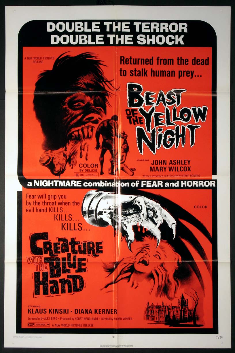 BEAST OF THE YELLOW NIGHT / CREATURE WITH THE BLUE HAND @ FilmPosters.com